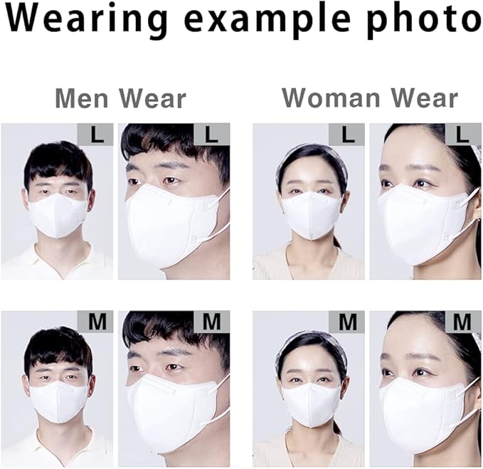HOMSSEM [25pcs VIUUM Deluxe Korean Face Color Mask– Soft and Durable Korea Face Mask for Adults –2D 4-Layer Filter 6Color (Black-Medium)