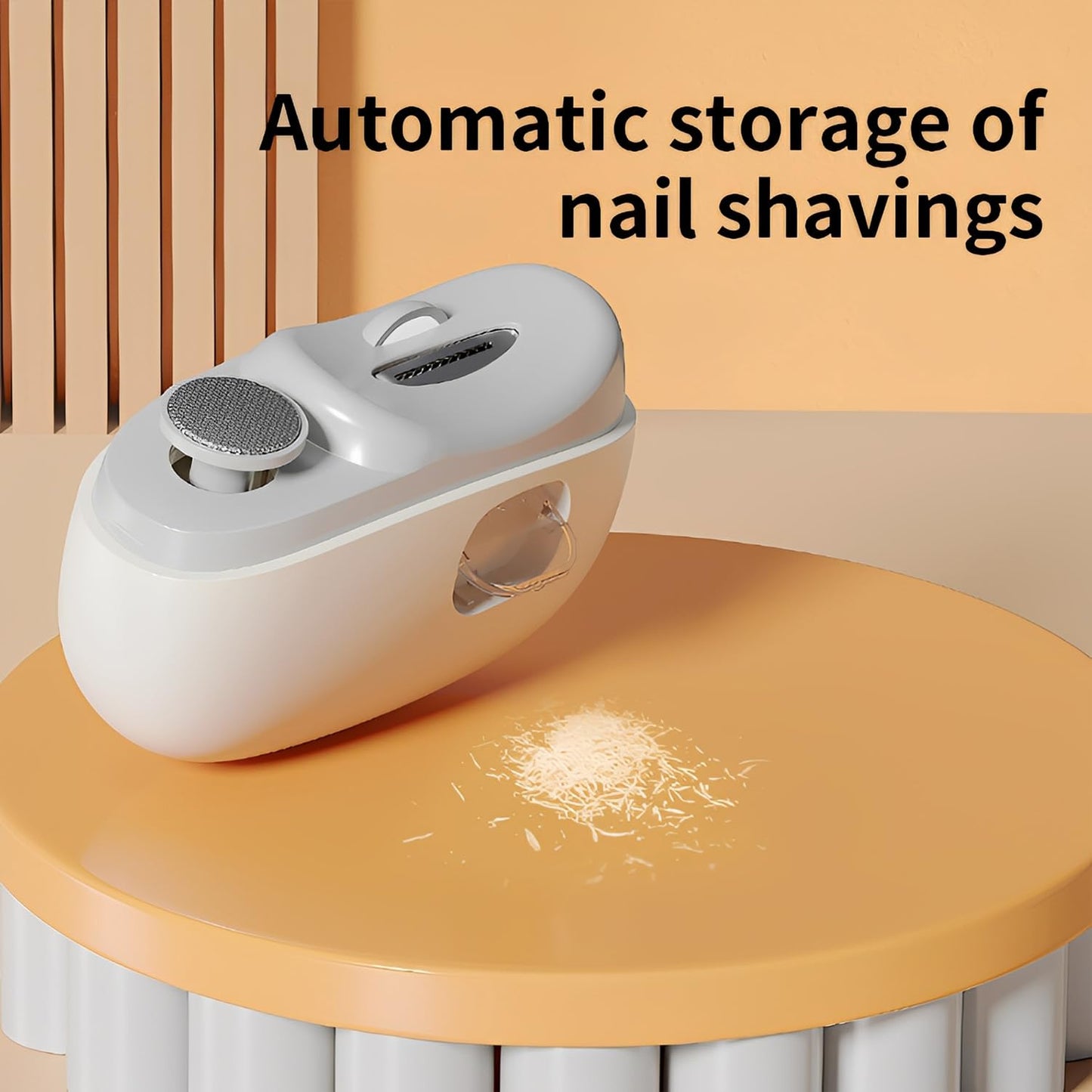 3-in-1 Automatic Electric Nail Clippers with Display, LED Light & Storage Toenail Clippers, Polishing Smart Electric Nail Trimmer, 3 Speeds Nail Cutter for Seniors, Men, Adults Golden