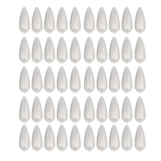 Transparent Glass Nail Polish Color Card,50Pcs Nail Gel Polish Display Tips Nail Practice Card DIY Manicure Tool Accessories Pointed Almond Shape
