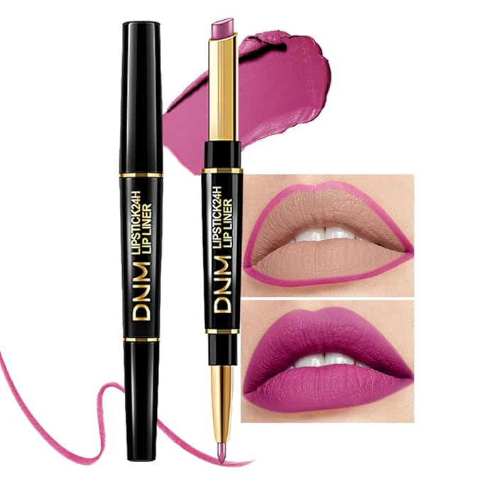 evpct 1Pcs Lip Liner and Lipstick Set Kit for Women, Matte Lips Kit with Lip Liner Lip Stains Long Lasting Waterproof 24 Hour Lipstick and Lip Liners Combo Lipliners Pencil 27#