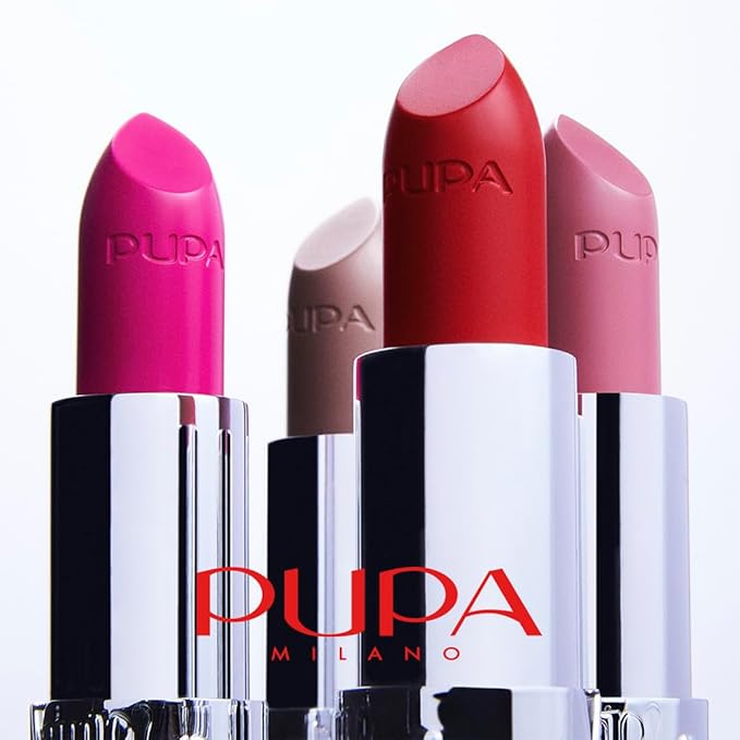 Pupa Milano Vamp! Extreme Colour Lipstick With Plumping Treatment - For Fuller, Defined Lips - Adds Incredible, Deep Color To Lips - Soft Texture Adheres Perfectly - 102 Rose Nude - 0.123 Oz