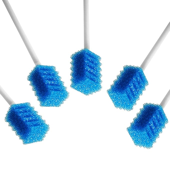 Oral Care Swabs Disposable- Blue 100 Counts