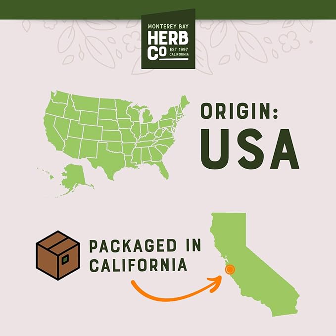 Monterey Bay Herb Co. Peppermint Tea | 50 Tea Bags | Caffeine Free | Bulk Tea | Soothes Digestion & Belly | Herbal Tea