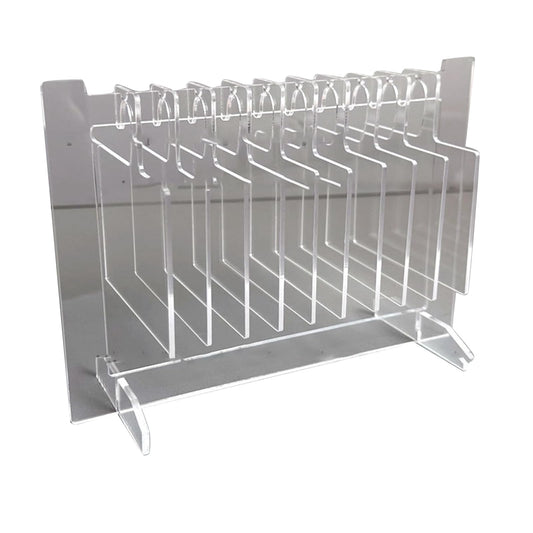 ZJchao Acrylic Nail Hanger Display Stand 10pcs Hangers Multi-Functional Desktop Organizer Portable Transparent Nail Sample Display Stand for Nail Technicians Large Size