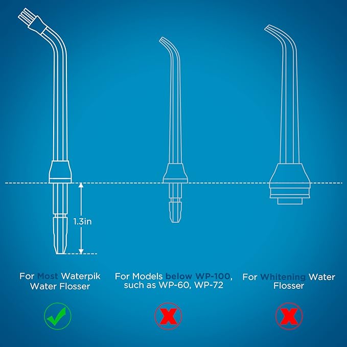 Replacement Heads for Waterpik, Replacement Picks for Water Pik Water Flosser (6 Plaque Chaser Tips)