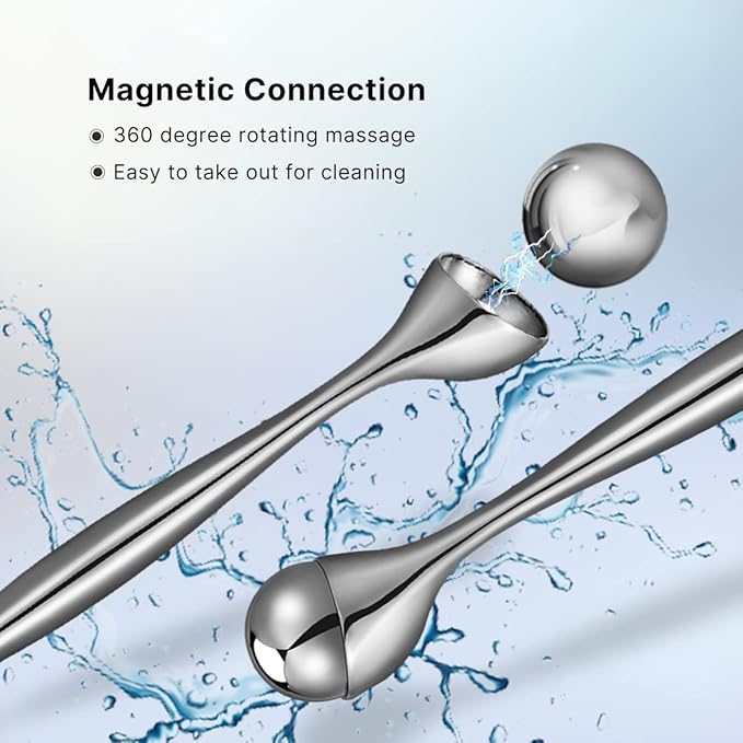 2-in-1 Eye Cream Applicator and Ice Roller, Face Massager Tool for Puffiness, Eye Bags, Muscle Ache