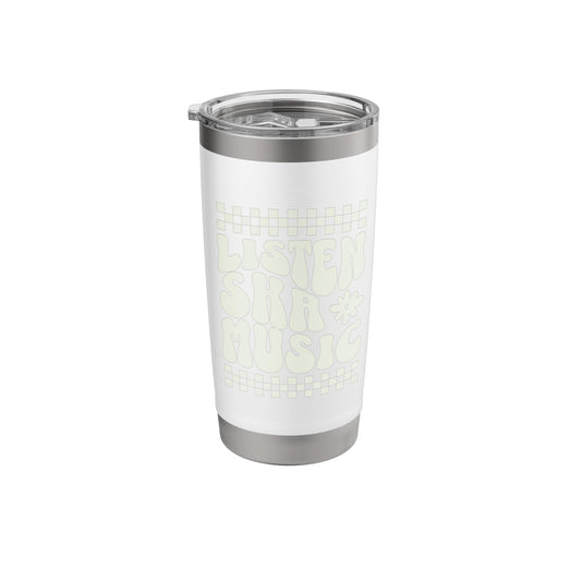 Anti-Racist Ska Punk 2-Tone Chess Checked OI Rude Boy Stainless Steel Insulated Tumbler