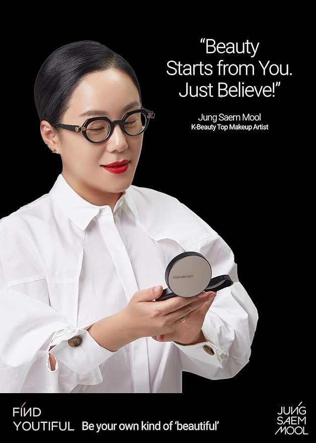 JUNG SAEM MOOL [ SPF ] Essential Skin Nuder Cushion (19 Light) | Refill Not Included (0.49 Fl Oz) | SPF50 Broad Spectrum | Natural Finish | Makeup Artist Brand