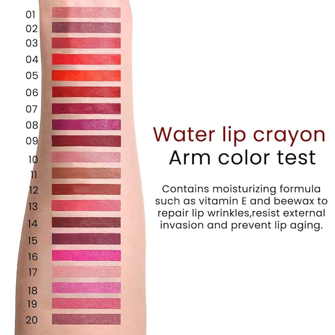 Dusty Pink Crayon Matte Lipstick Lip Liner Pencil, Moisture Smooth Lipstick Pencil, With pencil sharpener Sharpenable Lip Pencil, Ultimate Lip Crayon for Women Smudgeproof Waterproof 10#
