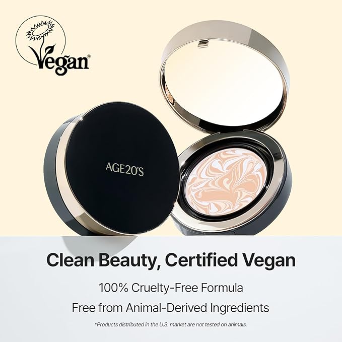[NEW] AGE20'S Signature Essence Pact | 21W WARM VANILLA | Vegan Korean Cushion Foundation | Pack of 1 | Cream Foundation, Dewy & Glow Finish, Natural Coverage, SPF 50+
