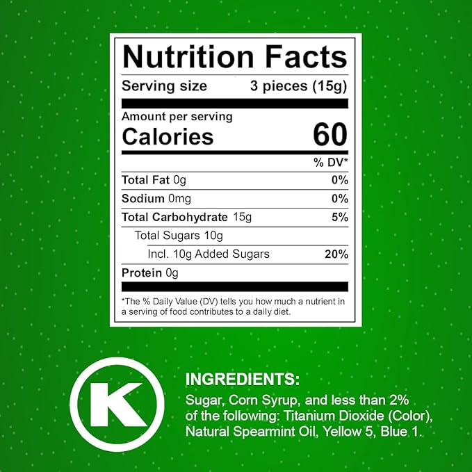 Starlight Spearmint Individually Wrapped Candy, 3 Pound Bulk Pack, Sweets for On the Go Refreshment, Starlight Mints Bulk Candy.