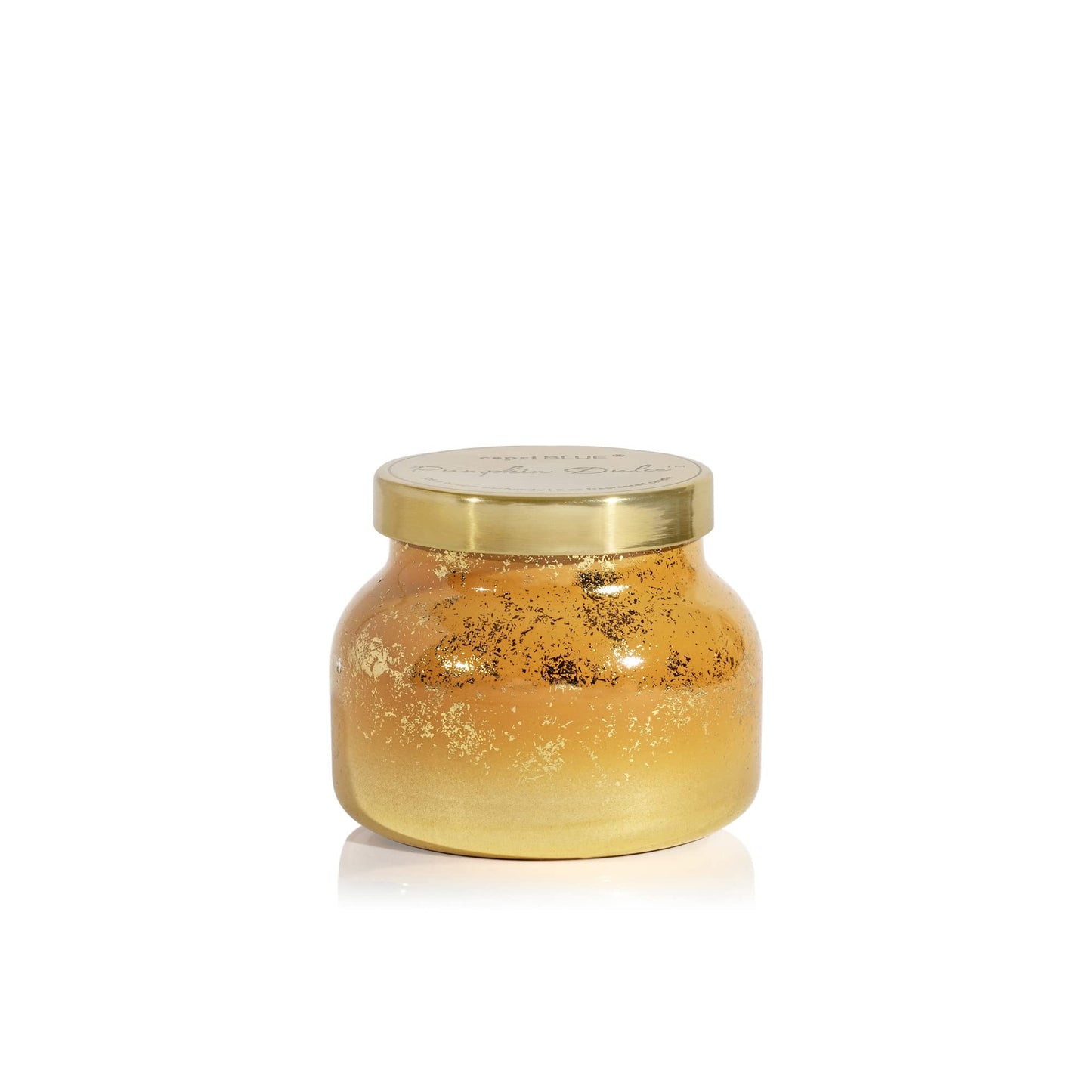 Capri Blue Glimmer Jar Candles - Luxury Holiday Scented Candles for Home - Long Lasting Soy Wax Blend - Scented Holiday & Home Decor - Pumpkin Dulce Petite Signature Jar (8 oz)