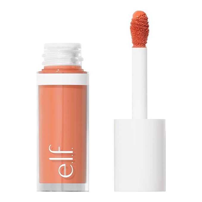 e.l.f. Camo Liquid Blush, Long-lasting Liquid Blush For High-pigment Color, Creates A Soft, Dewy Finish, Vegan & Cruelty-free, Peach Perfect