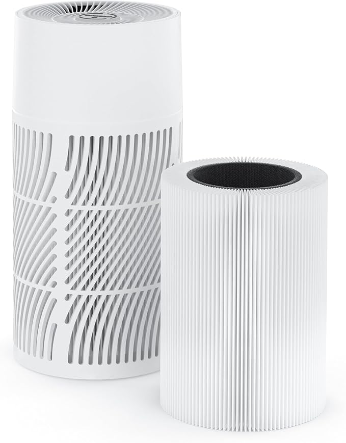 Nuwave H13 True HEPA Air Purifier for Bedrooms & Large Room up to 857 Sq Ft, 2025 New & Improved RPM Removes 99.97% of Smoke Pollen Pet Hair to 0.3 Micron 3 Fan Speeds Portable Ozone-Free