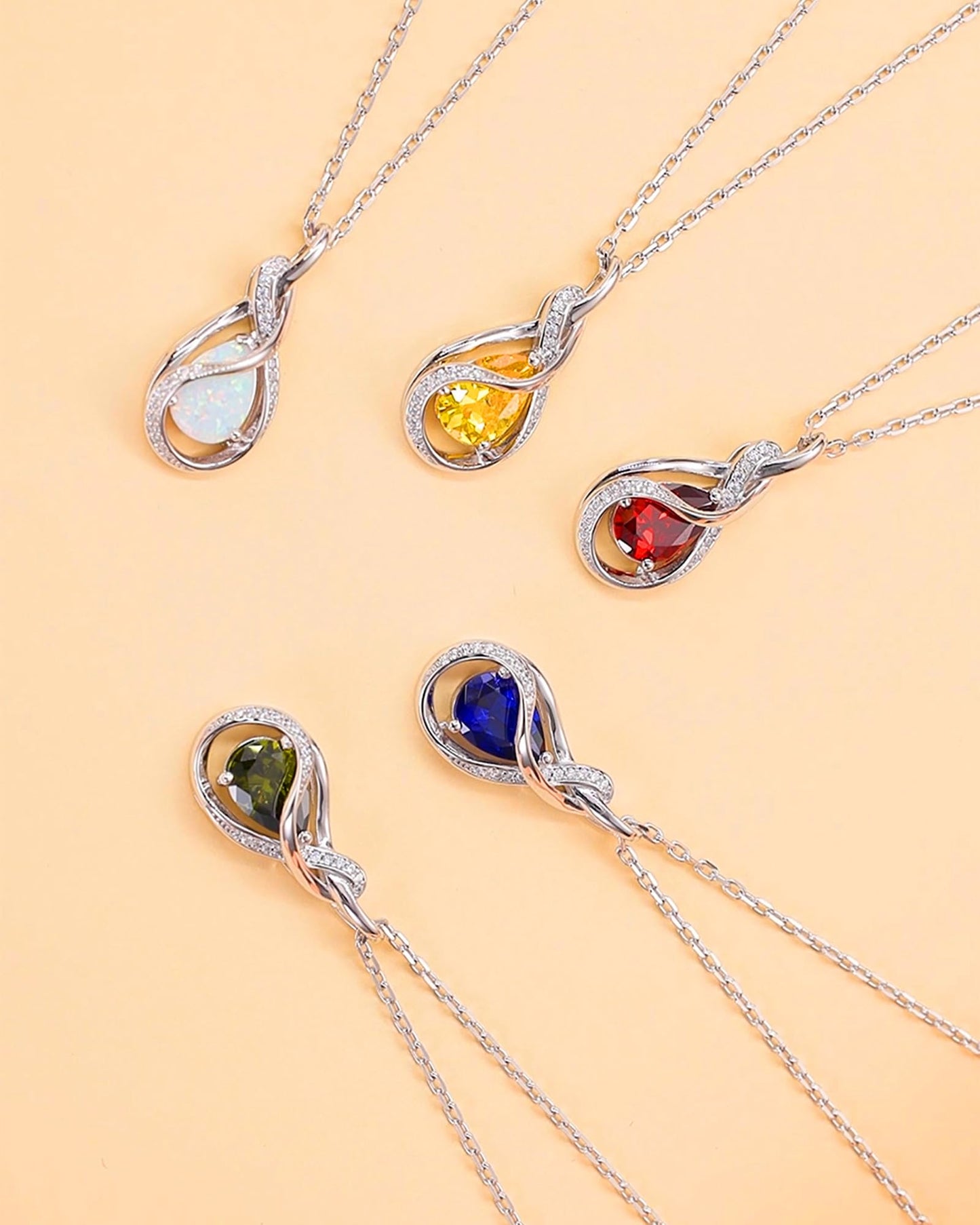 FANCIME Amethyst Necklace Feburary Birthstone Sterling Silver Infinity Knot Pendant Necklace Purple Gemstone Fine Jewelry Birthday Mothers Day Gifts for Women Mom