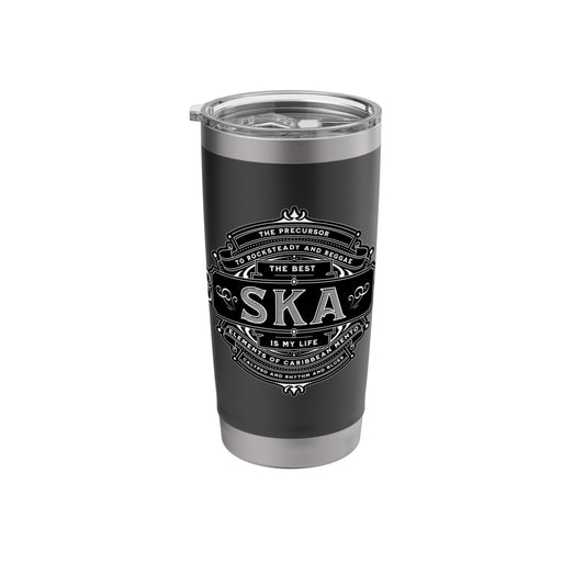 Anti-Racist Ska Punk 2-Tone Chess Checked OI Rude Boy Stainless Steel Insulated Tumbler