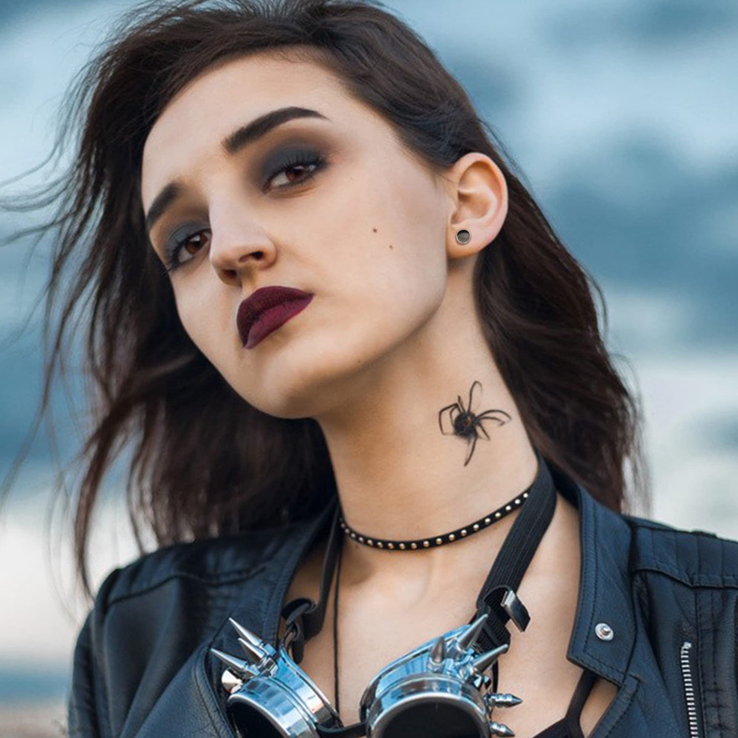 FIBO STEEL 16 Pairs Fake Gauge Earrings for Men Women Stainless Steel Stud Earrings Cheater Ear Plug Faux Gauges Earrings Ear Tunnel