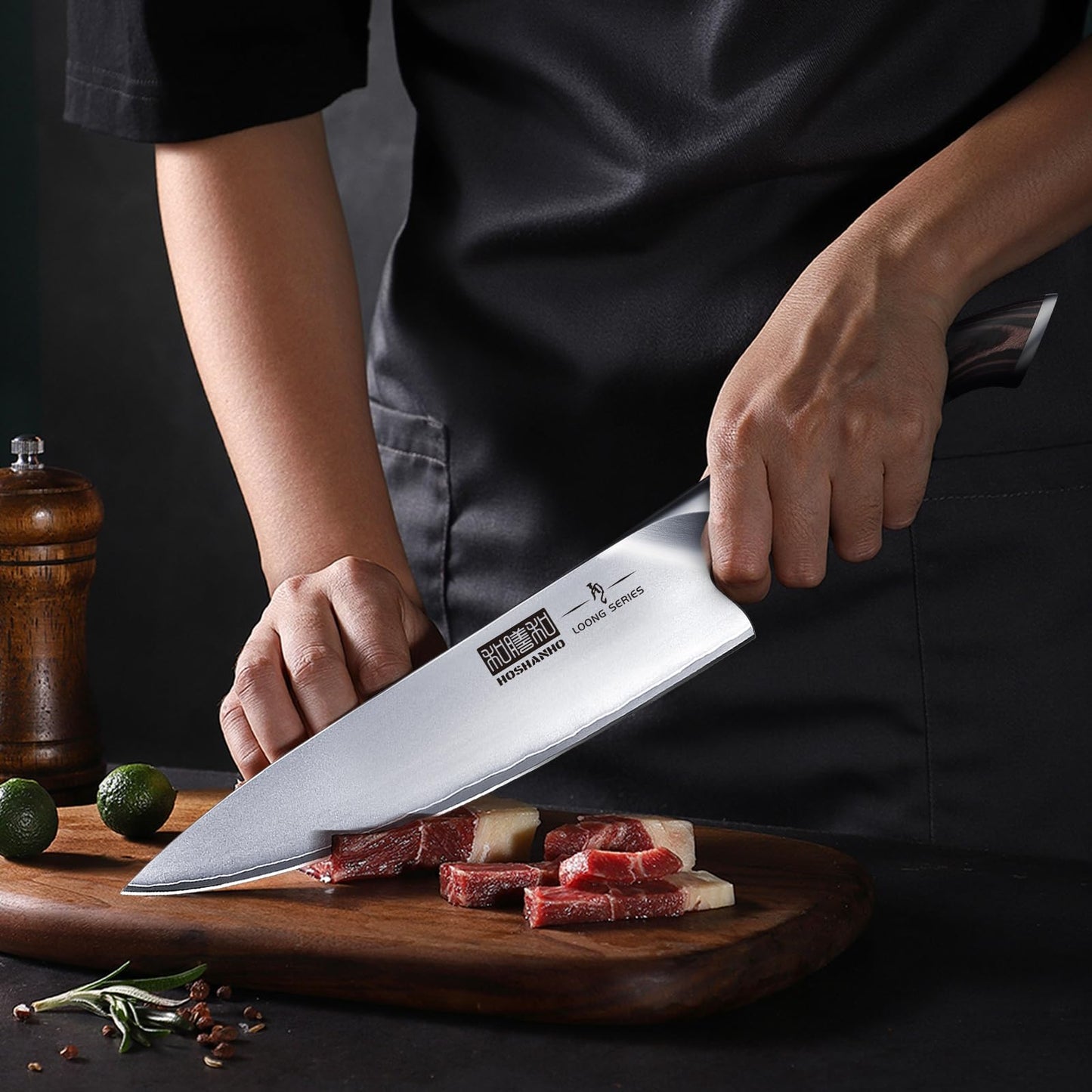 HOSHANHO Knife Set with Magnetic Knife Holder, 6 Pieces Japanese High Carbon Stainless Steel Kitchen Knife Sets, Ultra Sharp Professional Chef Knives Sets