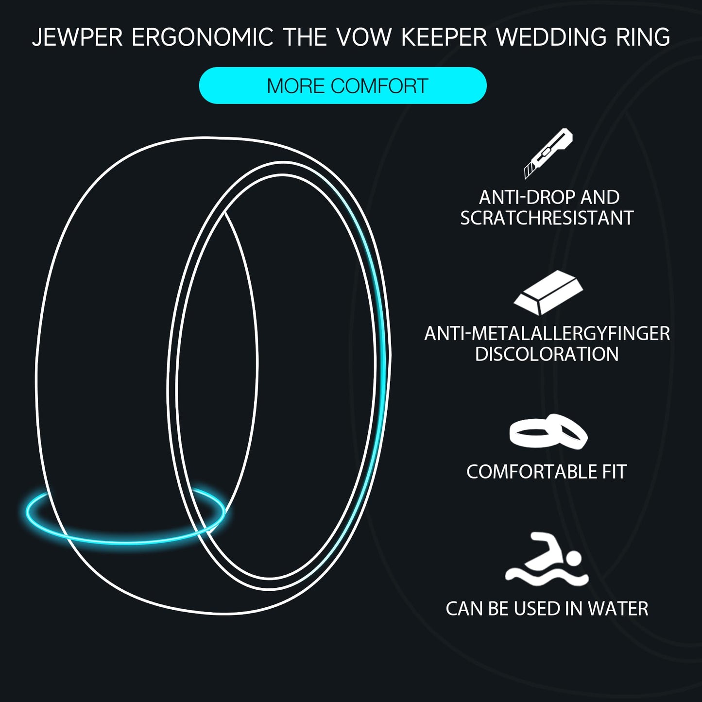 JEWPER 8mm Men Womens Wedding Band Tungsten Rings Gold Black Hammer pattern Fashion Promise Carbide Inlaid Gold Leaf Iron Filings Matte Finish Edge Comfort Fit size(13)