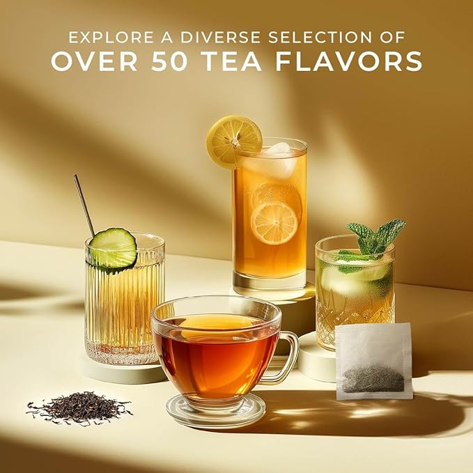 Gya Tea Co Mullein Leaf Herbal Tea Bags (50 Bags) - Caffeine Free with a Tangy Flavor for All Day Comfort, Calming, Relaxing & Nourishing - Fruit & Herbal Blends