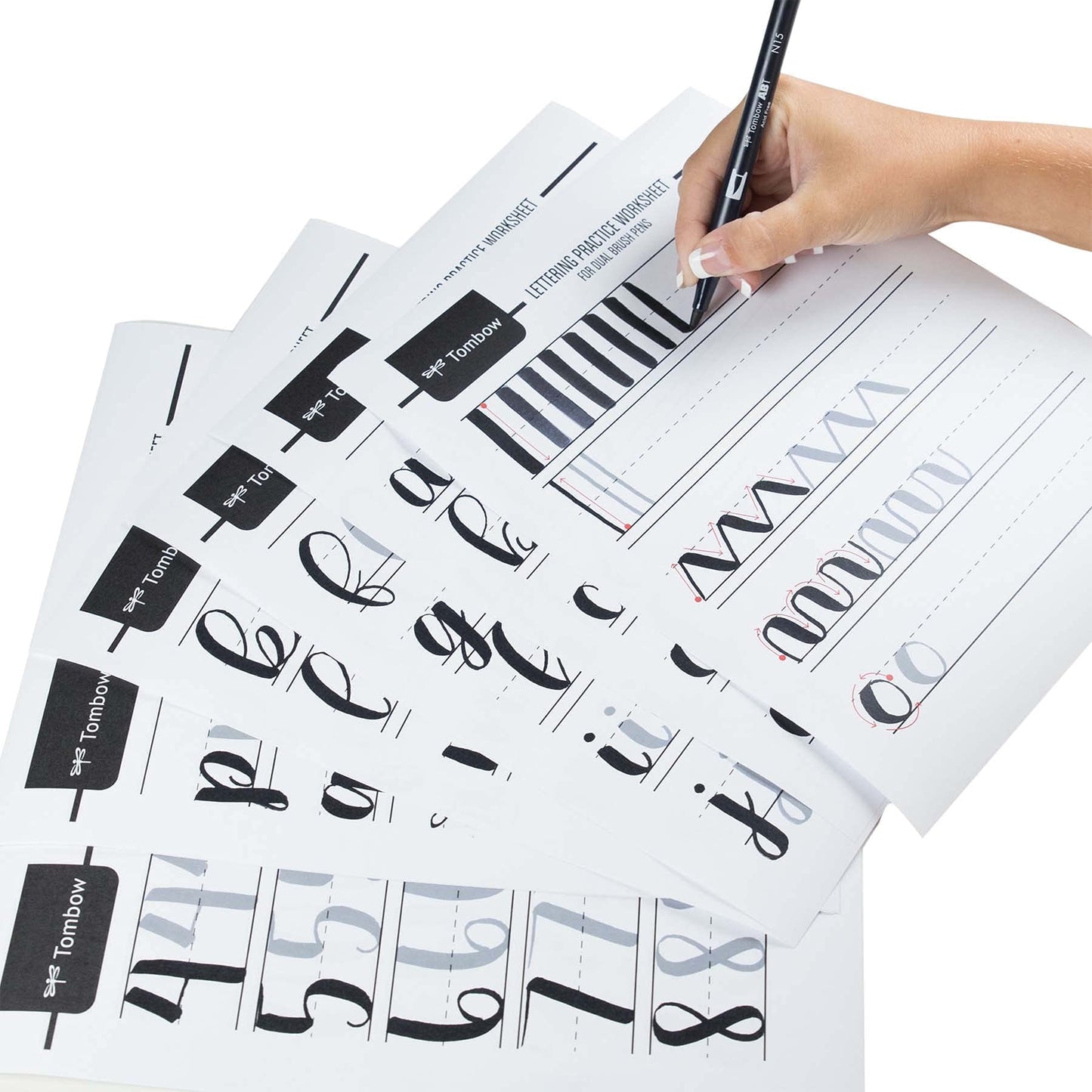 Tombow 56190 Beginner Lettering Set. Includes Essential Tools to Start Hand Lettering