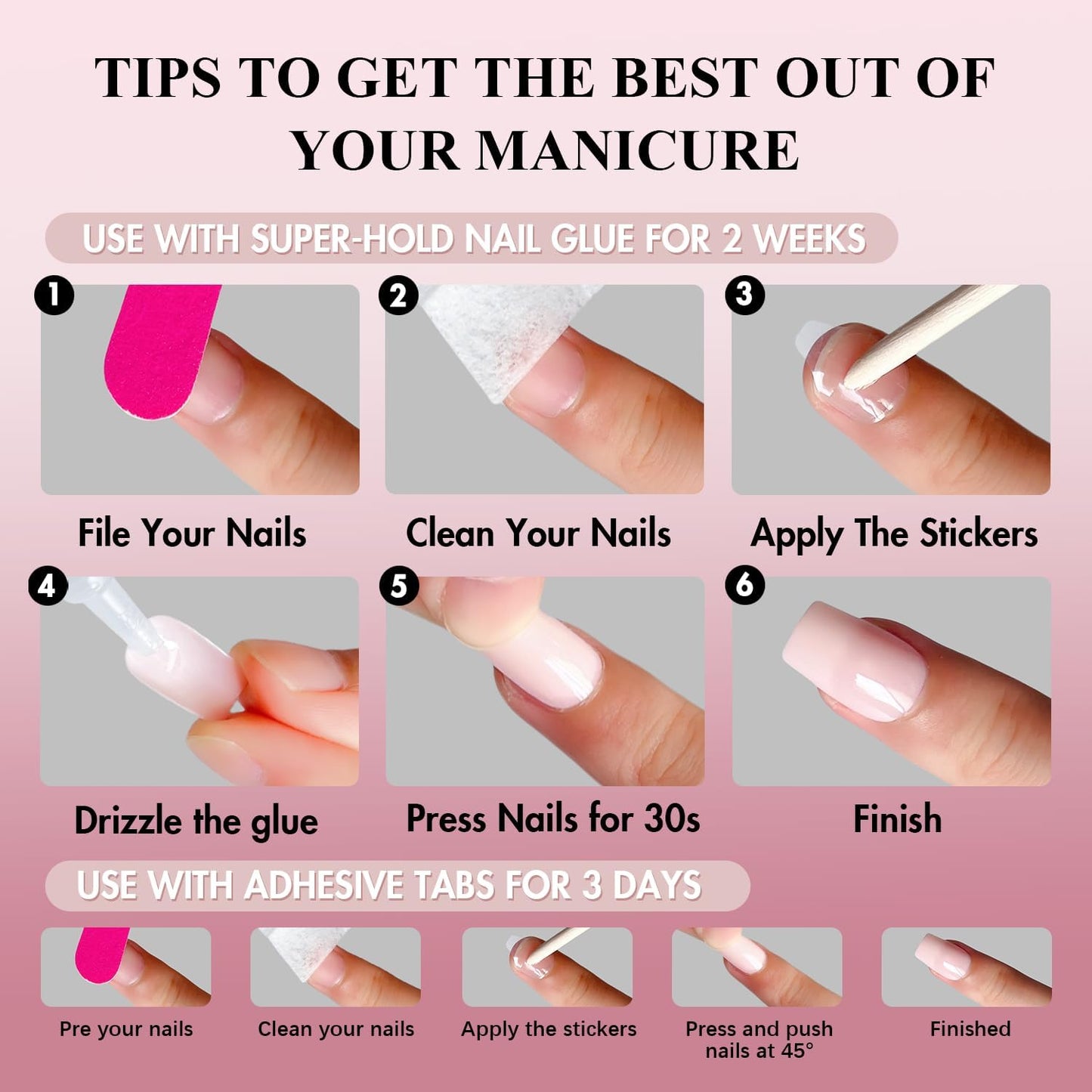 KQueenest Coffee Brown Press On Nails Long Square - Acrylic Press On Nails Medium Coffin, Glossy Opaque Fake Nails with Glue, Reusable Soft Gel Glue on Nails for Manicure Gift, 24 Pcs