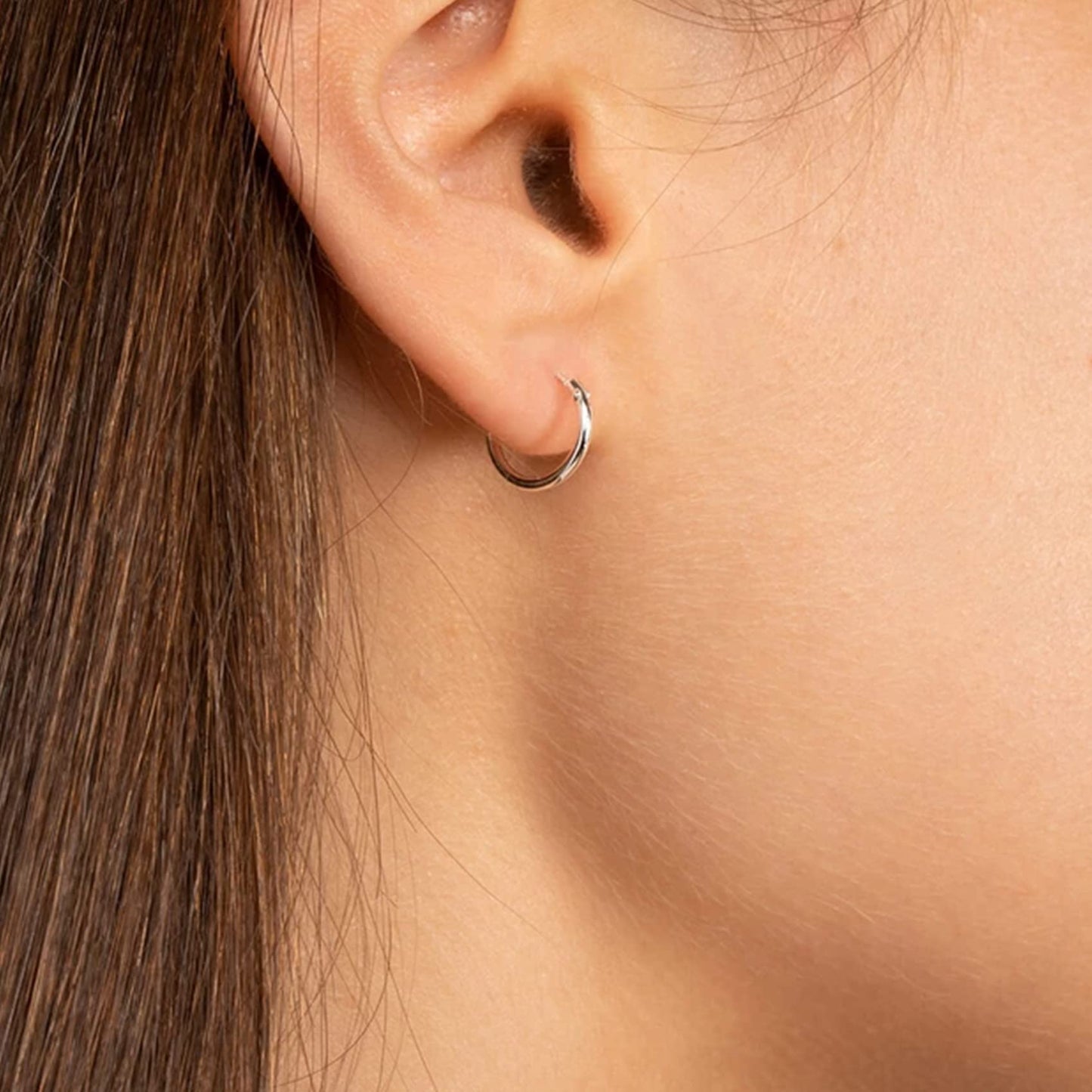 EPIRORA Silver Hoop Earrings- Cartilage Earring Small Hoop Earrings for Women Men,4 Pairs of Hypoallergenic 925 Sterling Silver Tragus Earrings (8mm*4, Silver&Gold)