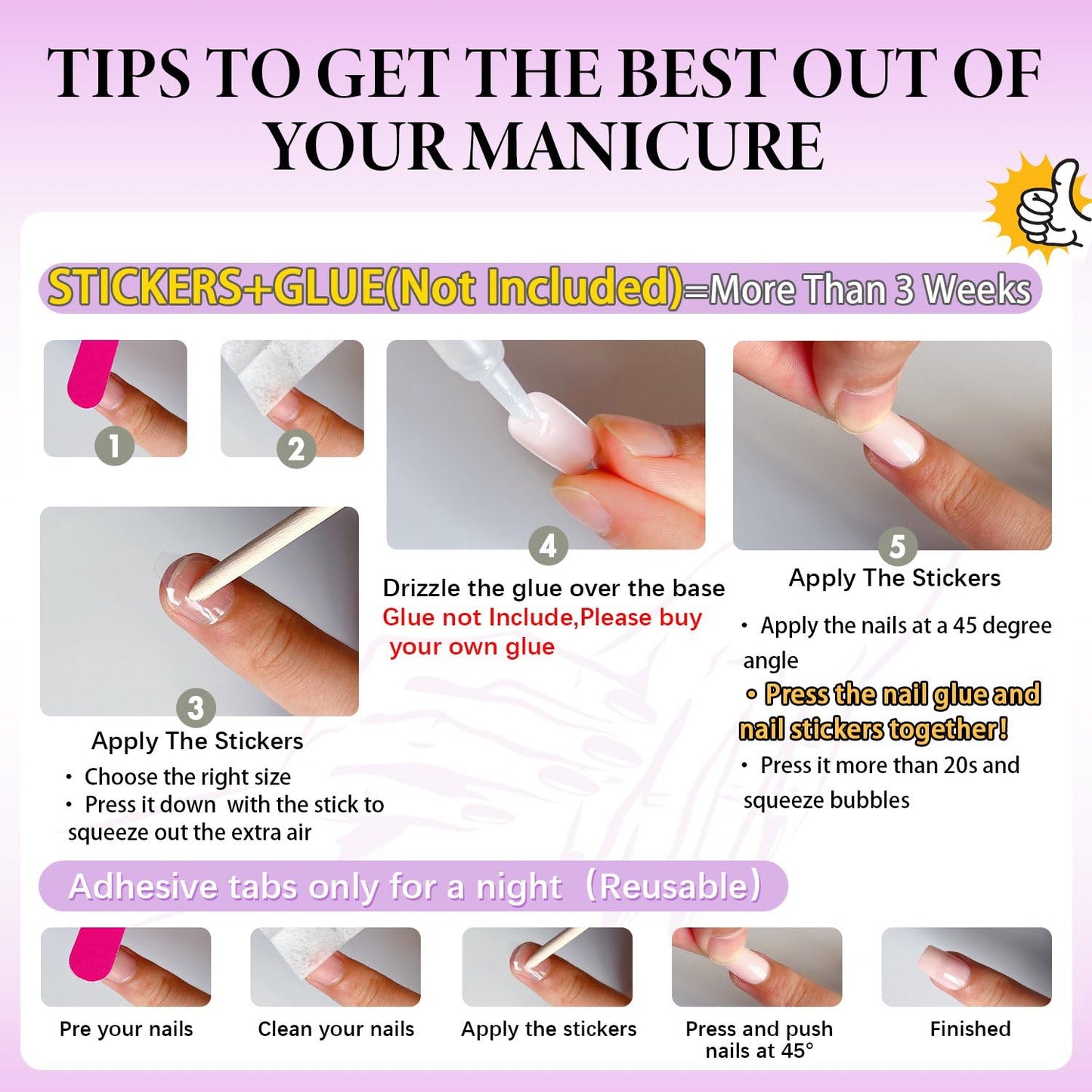 KQueenest Ombre Press on Nails Short Almond - French White Fake Nails Press on, Gradient Acrylic Nails Glue on, Reusable Salon Quality Stick on Nails for Women Wedding Decoration 24 Pcs