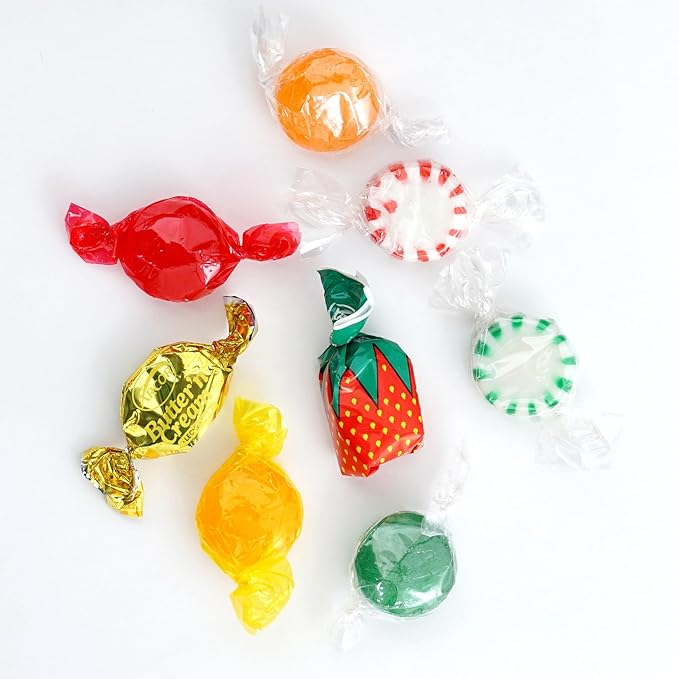 Hostess Mix, 5 Pound Bulk Candy (Approx. 375 pcs.), Candy, Old Fashioned Hard Candy Assortment, Butterscotch, Strawberry Candy, Cinnamon Discs, Peppermints