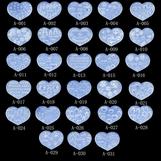 EINCORN 28Pcs Size Nail Art Silicone Mold Leaves Flower Animals Template Acrylic Gel Tools Resin Mold Jewelry Making Tools, As the Picture Shows