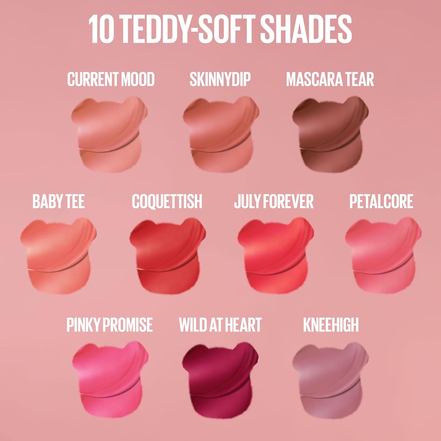 Maybelline Super Stay Teddy Lip Tint, Long Lasting Matte Lipstick For Up To 12HR Wear, July Forever, 1 Count