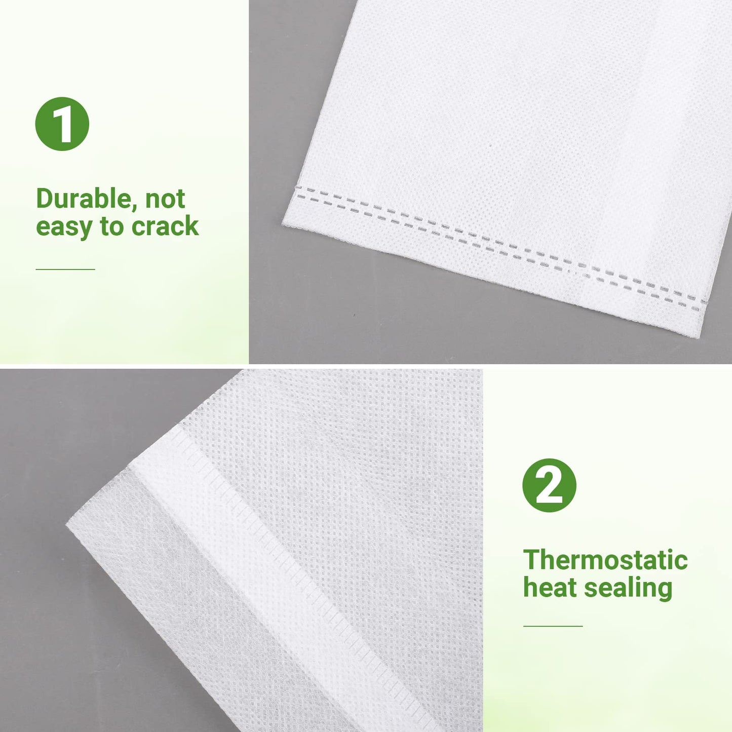 GREANER 100PCS Biodegradable Nursery Bags, 11x11.8 inches Thickened Grow Plant Bags for Vegetables, Flower Seedling Starter Containers, Indoors and Outdoors Use, Home Garden Supply