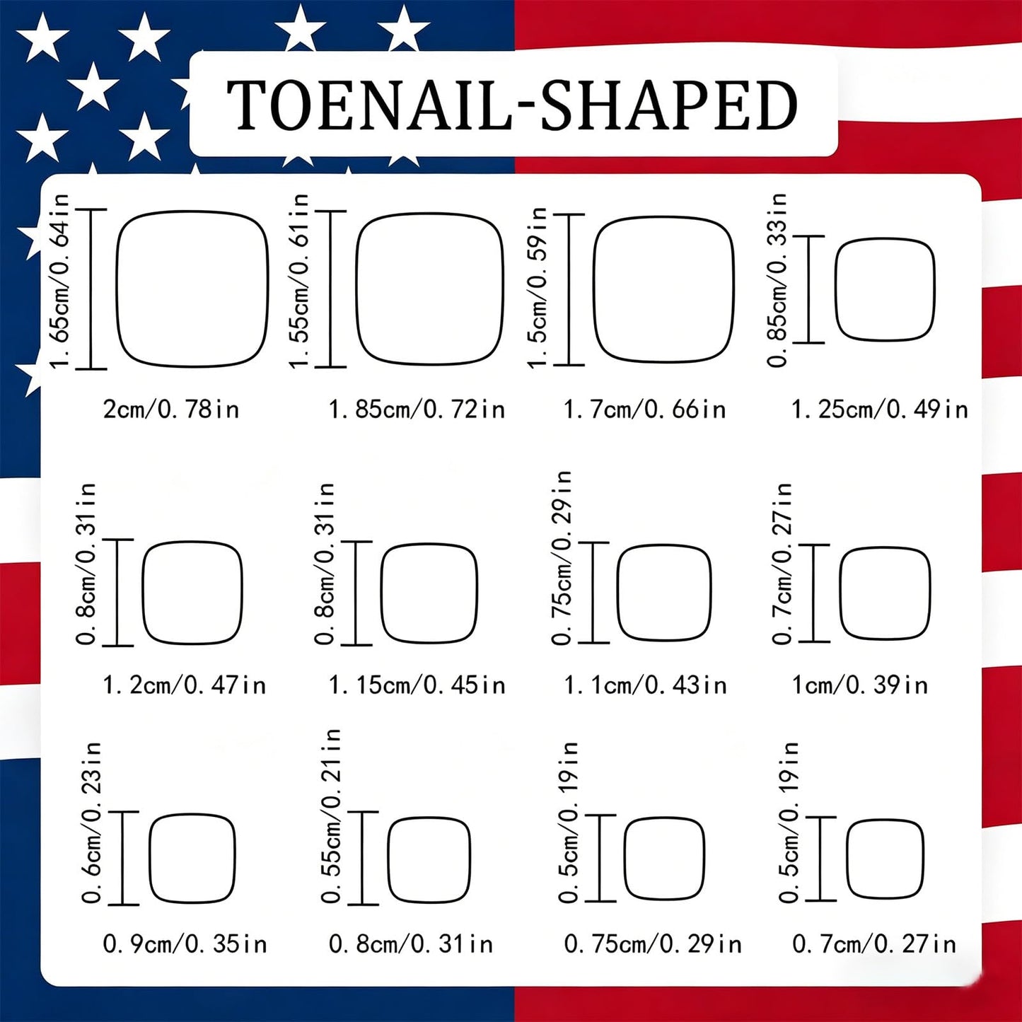 4th of July Press on Toenails Short Square Glossy Fake Toe Nails American Flag Star Heart False Toenails Red White Blue Checkered Toe Nail Press ons Acrylic Stick on Toes for Women 24Pcs