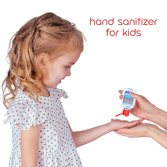 Latalia Mini Hand Sanitizer Travel Size Pack of 96 | 1.85 fl oz with 80% Alcohol Small Hand Sanitizer Bulk For Non-Sticky, Unscented, Gentle & Fresh Hands Anytime