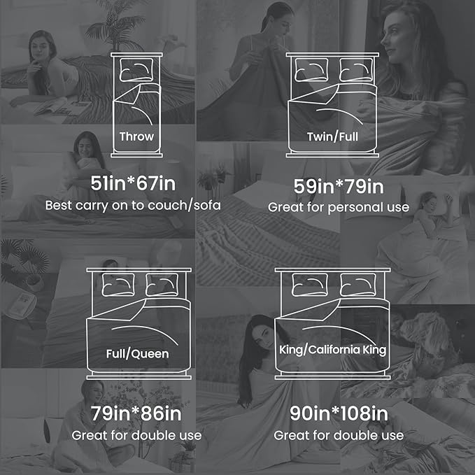 Elegear Revolutionary Cooling Throw Blanket Absorbs Heat to Keep Body Cool for Night Sweats, Arc-Chill3.0 Cool Fiber Q-Max>0.5 for Hot Sleepers, Lightweight Summer Cold Blankets for Sleeping 51" x 67"