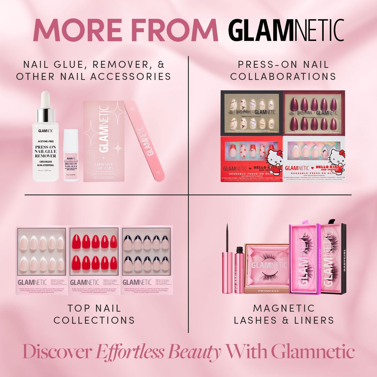 Glamnetic Press On Nails - Soft Blue | Short Almond Blue Fake Nails with Glossy Finish, Salon Quality | 15 Sizes - 30 Nail Kit with Glue