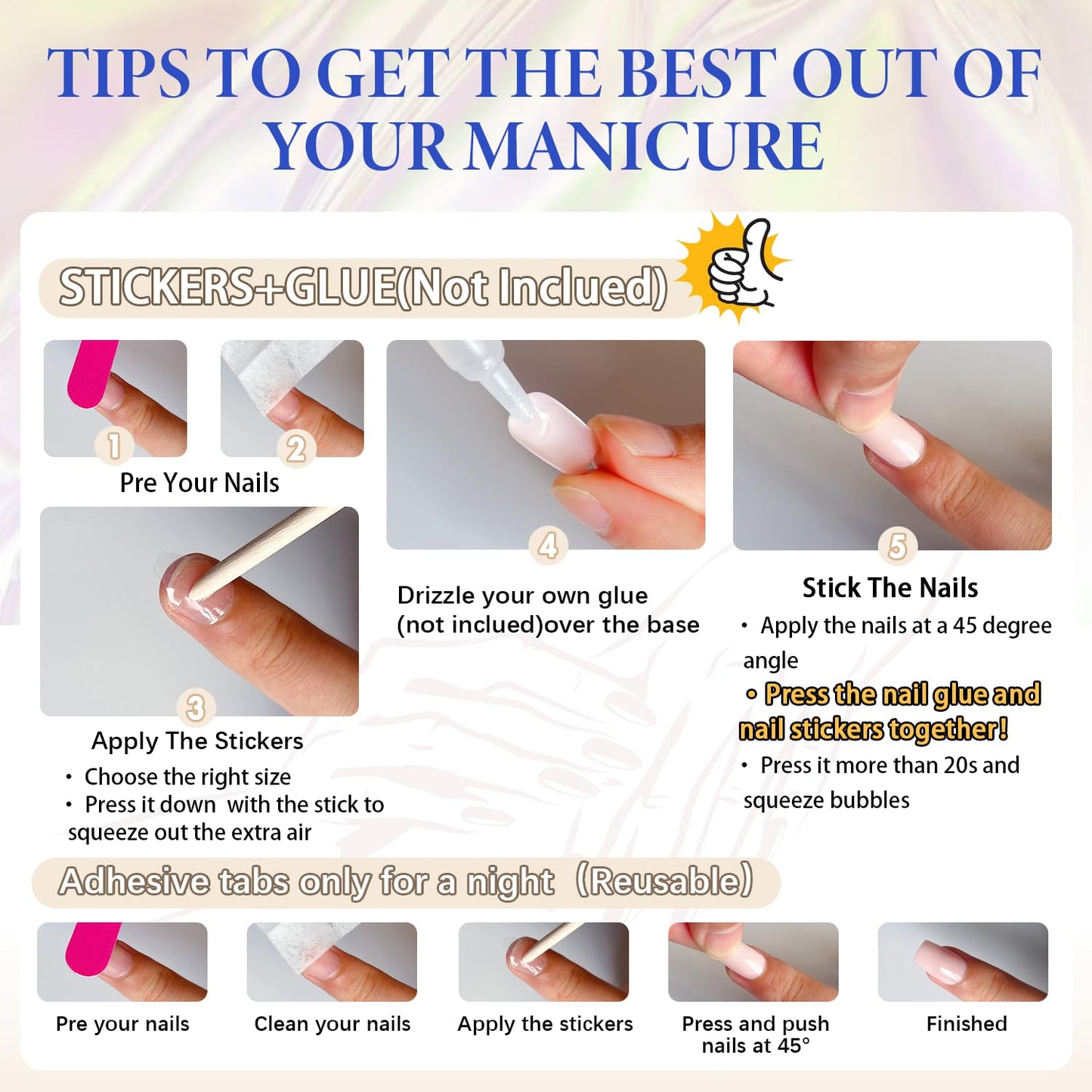 Baby Blue Press On Nails Almond - KQueenest Chrome Press On Nails Medium, Sparkle Fake Nails Press ons Glitter Glue on Nails Medium Stiletto with Glazed Finish, Stick On Nails for Women Wedding Wear