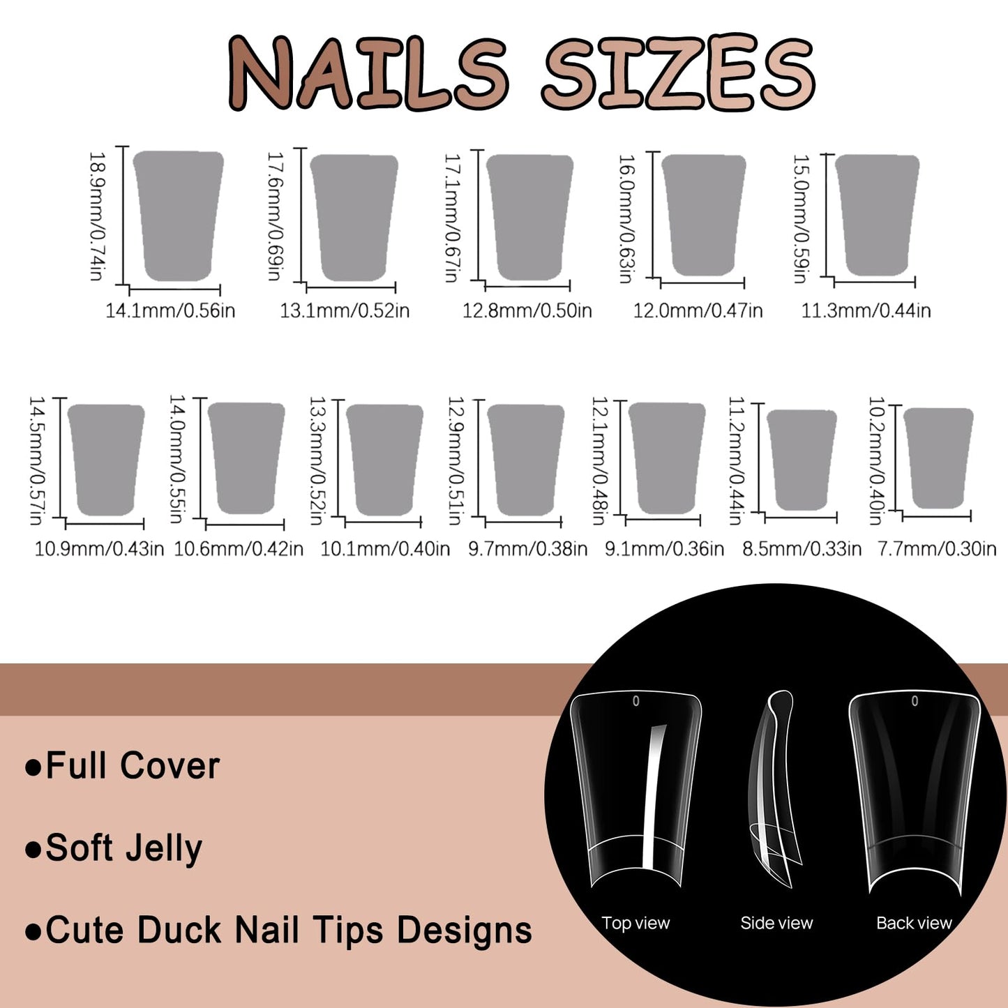 IMSOHOT Y2K Duck Press on Nails Pink Black French Tips Fake Nails Full Cover Star Print Artificial False Nails Cute Duck Feet Medium False Nails for Women 24PCS