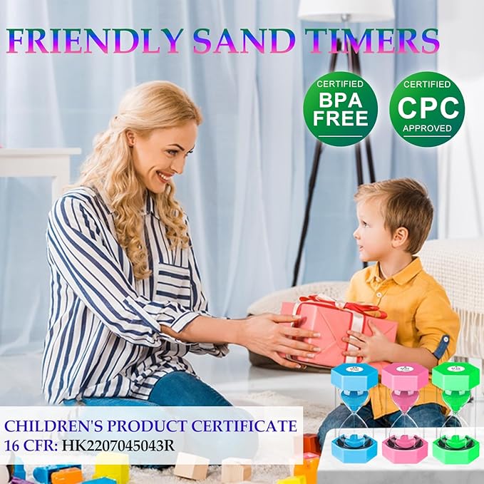 SuLiao Hourglass Sand Timer 60 Minute, Plastic Large Green Sand Clock Watch1 Hour,Reloj De Arena for Kids, Games, Classroom, Kitchen, Decorative, Small One Hour Glass Colorful Sandglass Timer