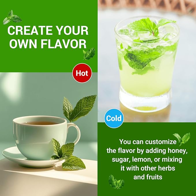 Spearmint Leaf Herbal Tea - Caffeine Free, 80 Teabags