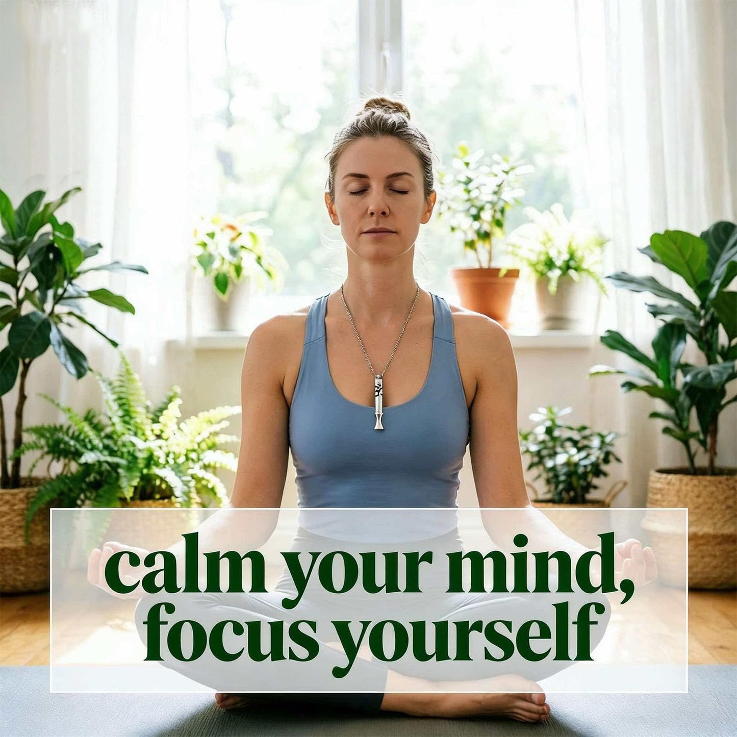 phaxud Stainless Steel Mindful Breathing Necklace with Aromatherapy Diffuser & Guided Meditation Cards, Calming Relaxation Tool for Meditation & Healthy Habit (Necklace with card, Black)