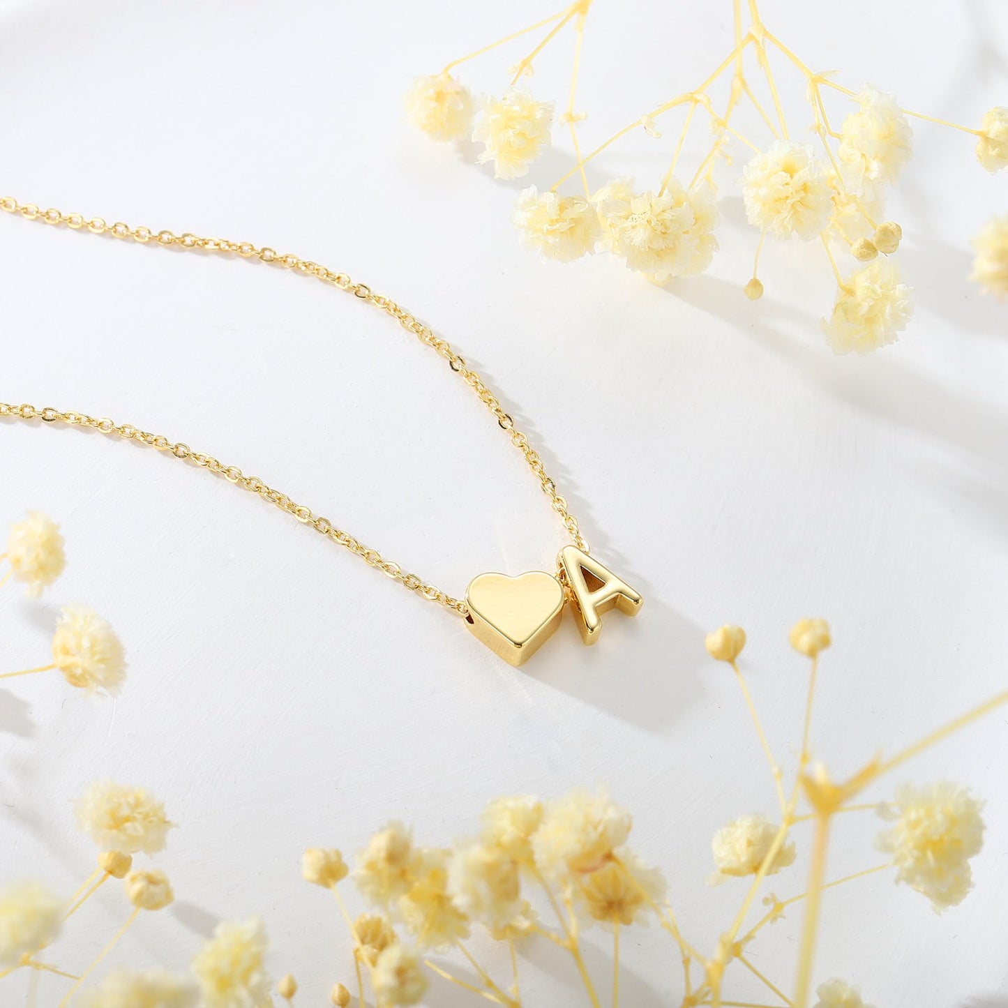Turandoss Heart Necklaces for Women Trendy, Tiny Heart Initial Z Dainty Birthday Gifts Initial Necklaces for Women Jewelry