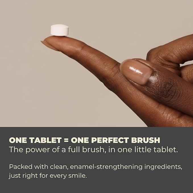 Cool Mint Fluoride-Free Toothpaste Tablets with Nano Hydroxyapatite | Natural Whitening, Enamel Strengthening, Plastic-Free & Travel-Friendly (4 Month Refill)