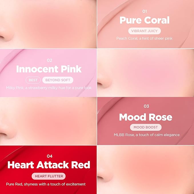 lilybyred Luv Beam Cheek Balm | Heart-Shaped Korean Cream Blush, Semi-Matte Finish, Long-Lasting, Blendable & Buildable, Soft Creamy Texture, Lightweight, Natural Flush, 0.12 oz. (15 Nutty Beam)