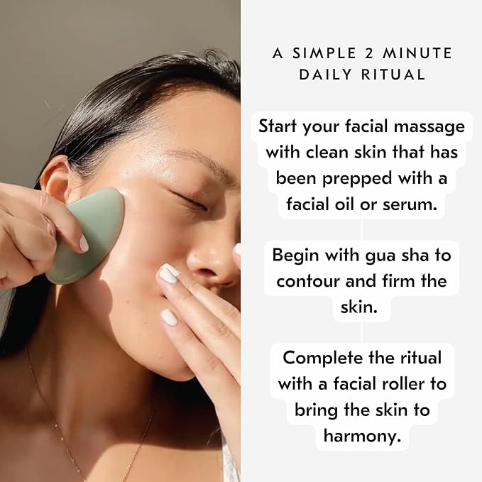 Mount Lai Black Obsidian Facial Spa Set, Black Obsidian Gua Sha Facial Tools Set and Roller, Guasha Tool for Face to Relieve Muscle Tension and Reduce Puffiness, Anti Aging Skin Care Sets for Women