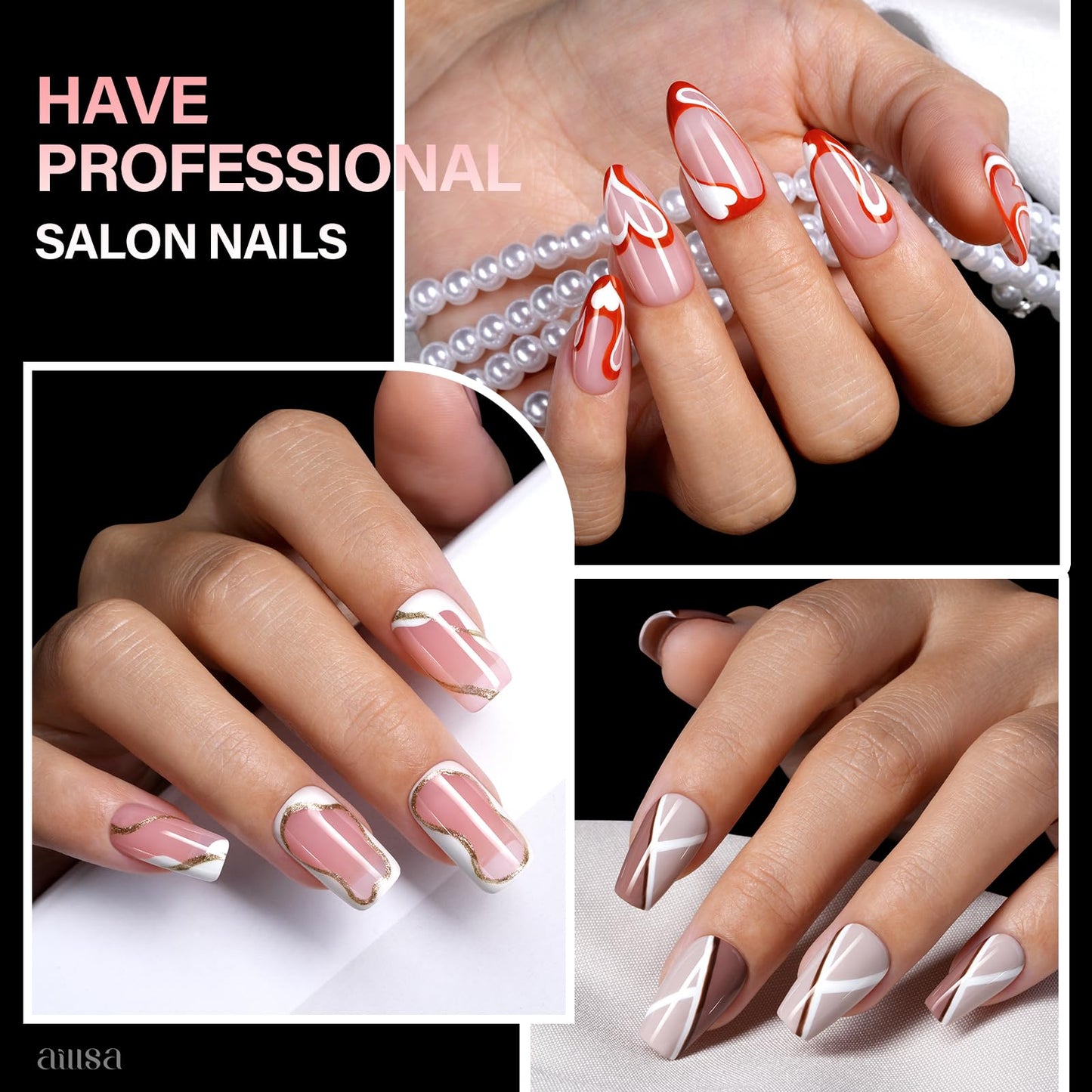 AILLSA Extra Short Almond Nail Tips for DIY Beginners - 12 Sizes 120pcs Half Matte False Nail Tips Pre-shaped Short Nails Tips, Acrylic Fake Press on Nails Extension