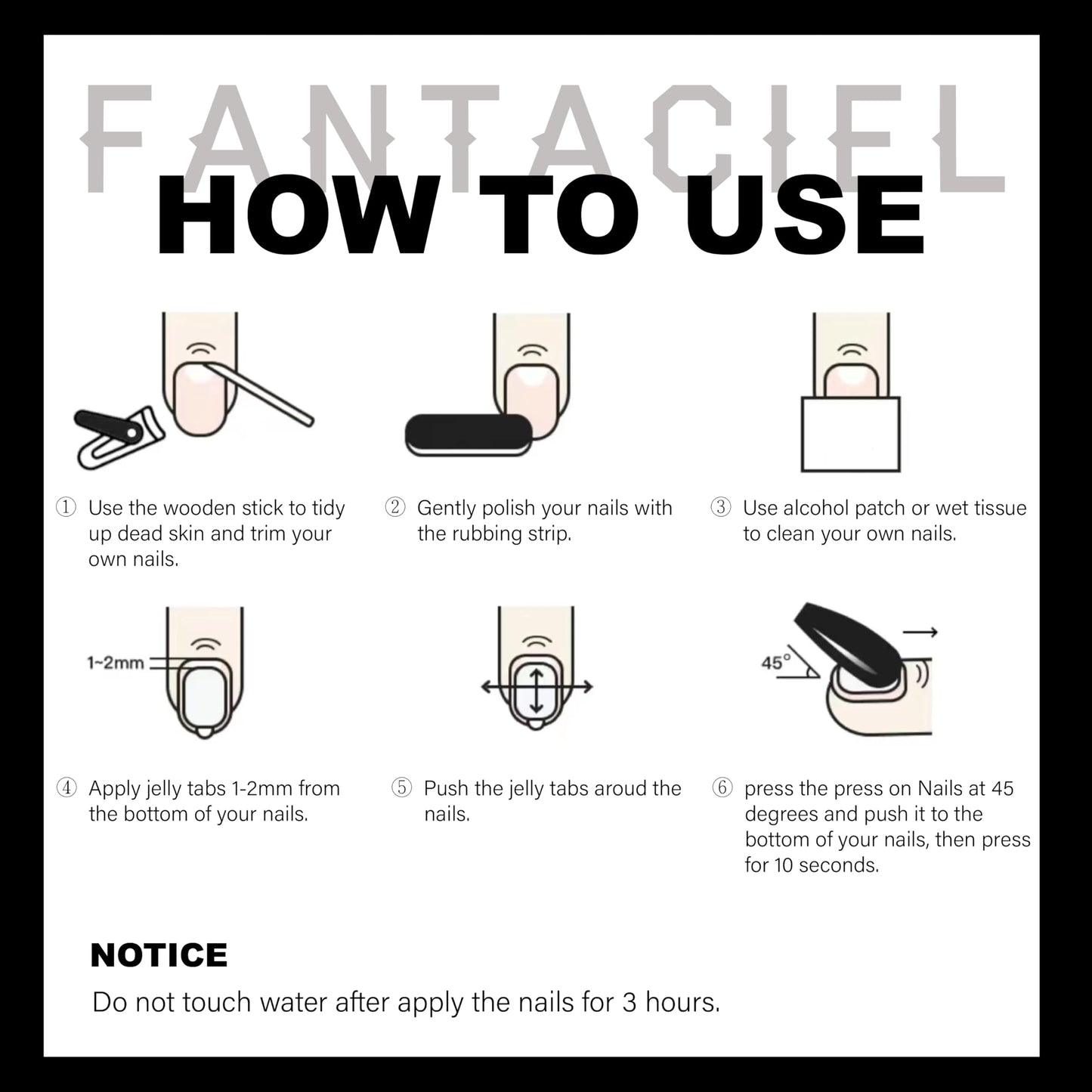 FANTACIEL 10 PCS Handemade Press On Nails Cat Eye Happy Planet Design Reusable Square Fake Nails (Happy Planet L, L)