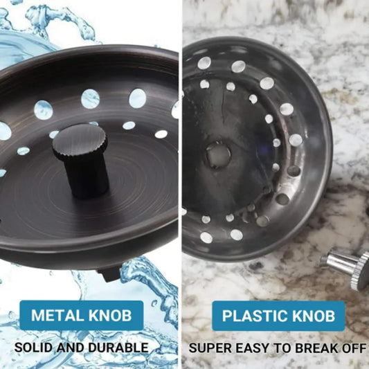 LXLOTUS 3-1/2 Inch Matte Black Kitchen Sink Drain Kit - Complete Black Kitchen Drain Assembly - Black Stainless Steel Strainer Basket Included - Fits 3.5" Standard Kitchen Sink
