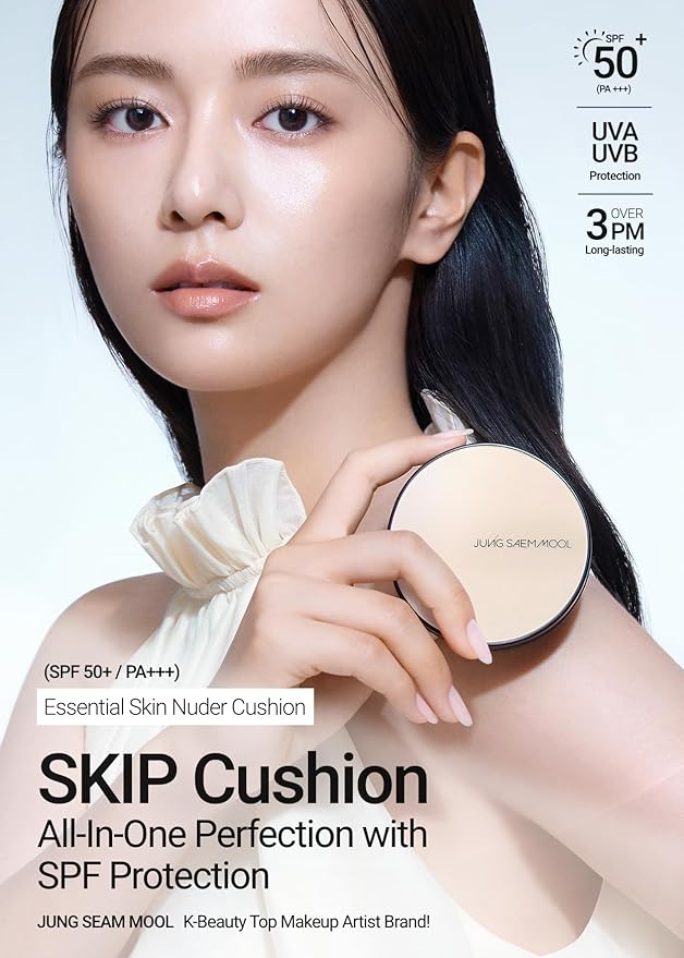 JUNG SAEM MOOL [ SPF ] Essential Skin Nuder Cushion (17 Fair Light) | Refill Not Included (0.49 Fl Oz) | SPF50 Broad Spectrum | Natural Finish | Makeup Artist Brand