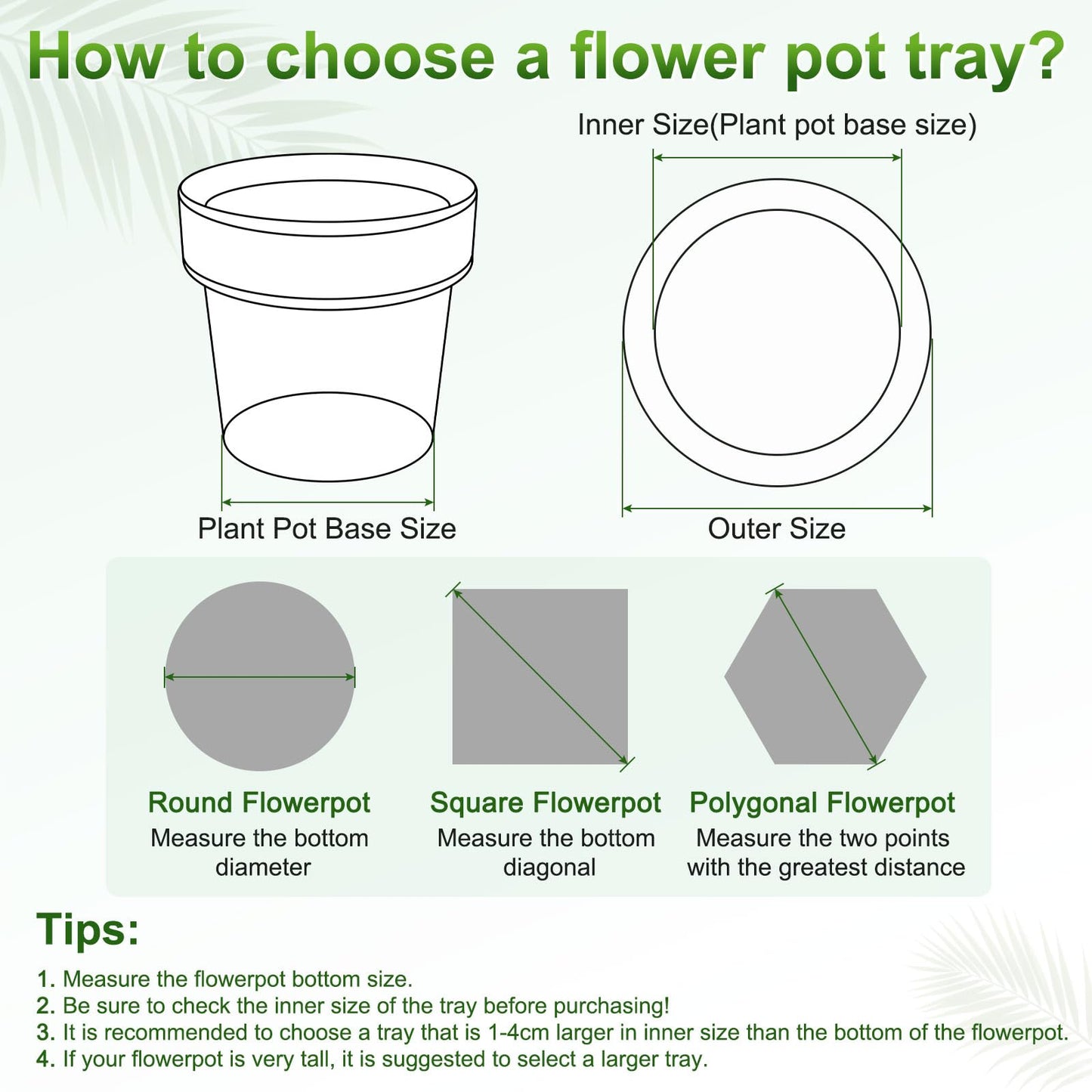 M METERXITY 2-Pack Plant Saucer, 6.3 Inch/16 cm Plastic Plant Trays Thicker for Pots/Indoor/Outdoor/Water Drainage and Protection, Flowerpot Drip Tray [Mocha]